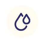 Blue moisture droplet